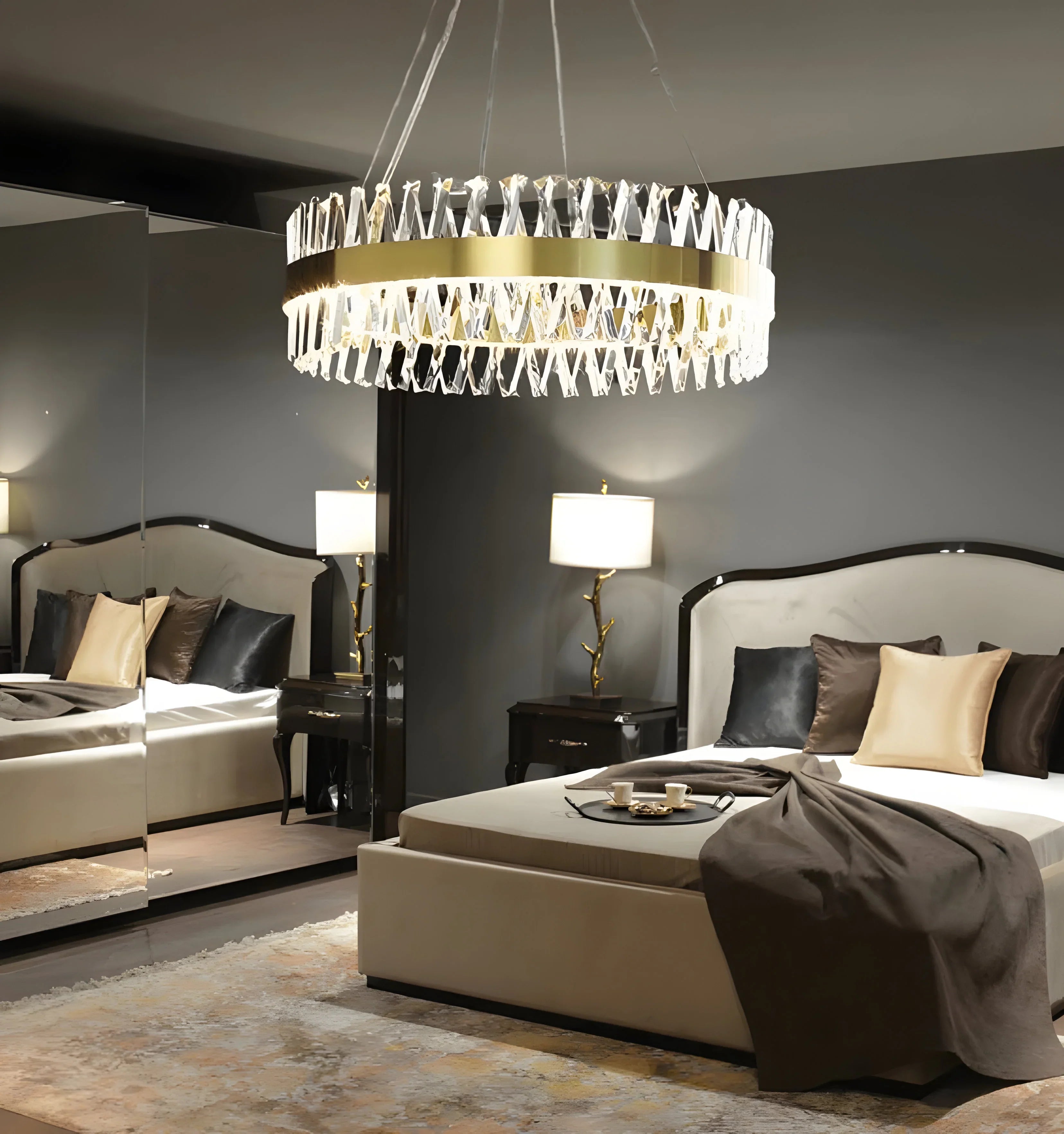 Golden Crossover Chandelier - NexioPick