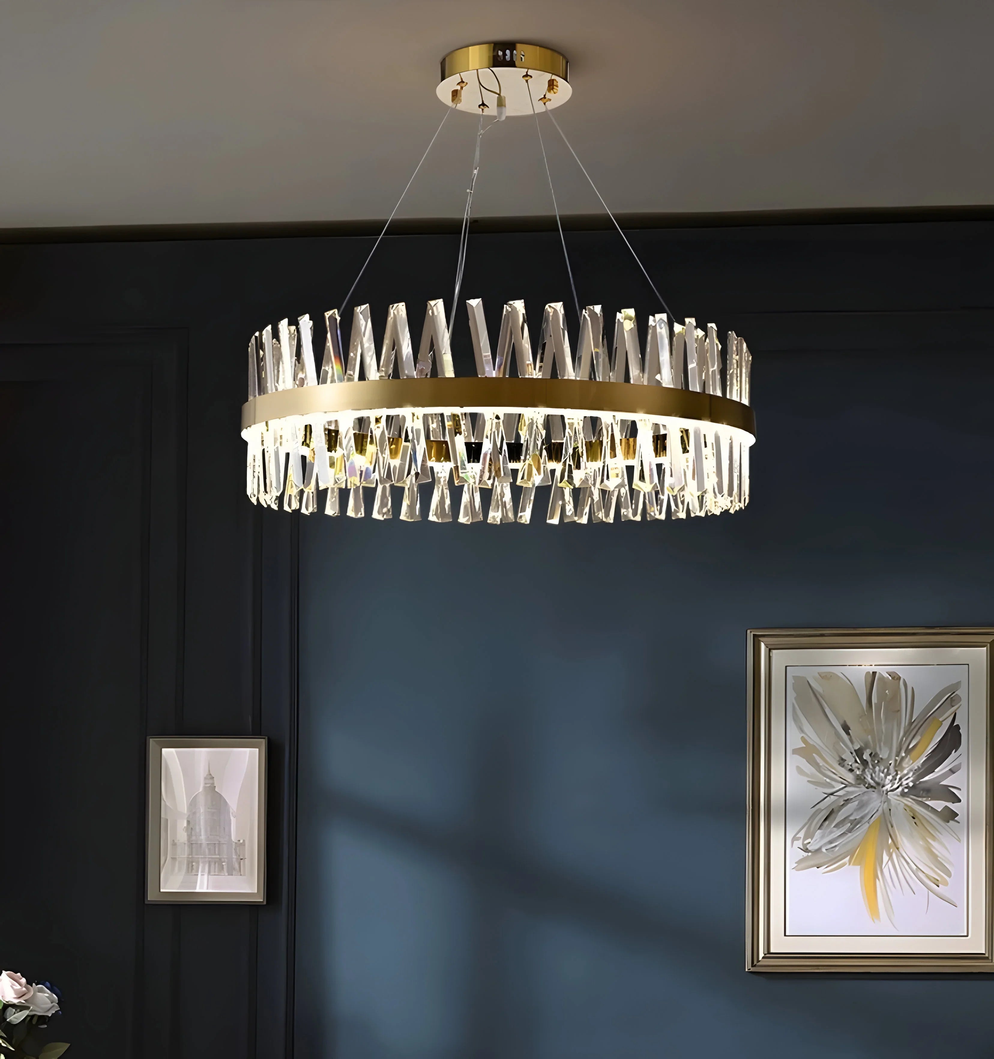 Golden Crossover Chandelier - NexioPick