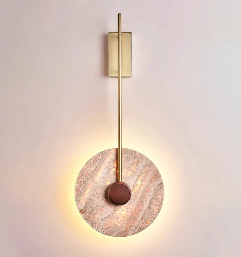 Travertine Disc Wall Lamp - NexioPick