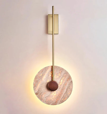 Travertine Disc Wall Lamp - NexioPick