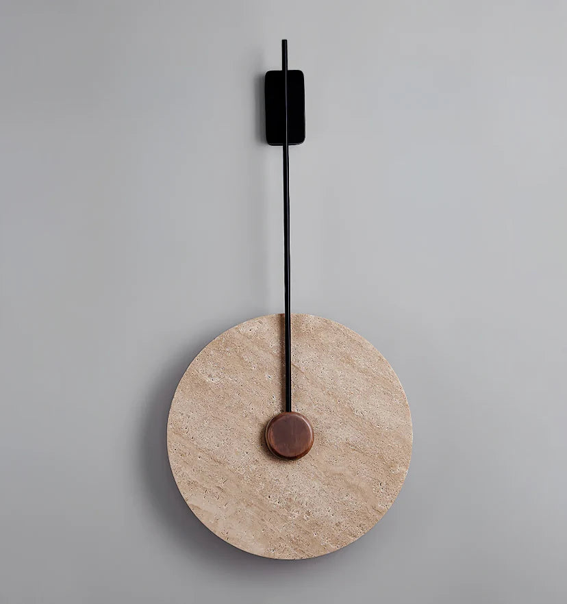 Travertine Disc Wall Lamp - NexioPick