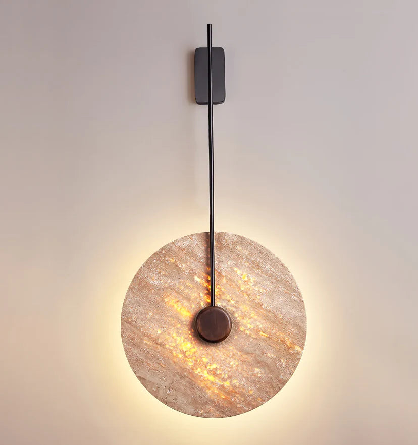 Travertine Disc Wall Lamp - NexioPick