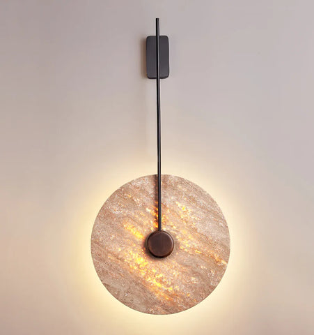 Travertine Disc Wall Lamp - NexioPick