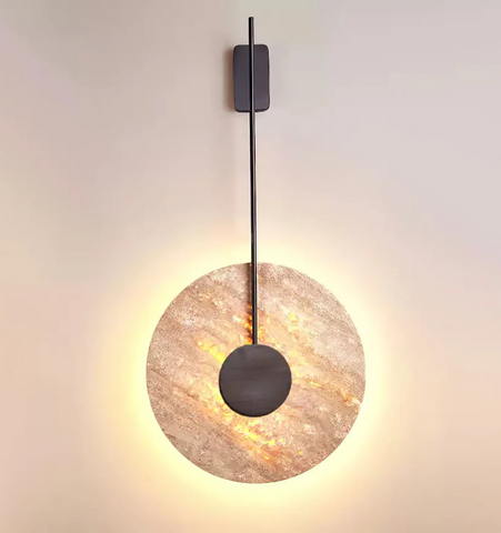 Travertine Disc Wall Lamp - NexioPick