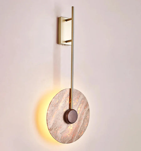 Travertine Disc Wall Lamp - NexioPick