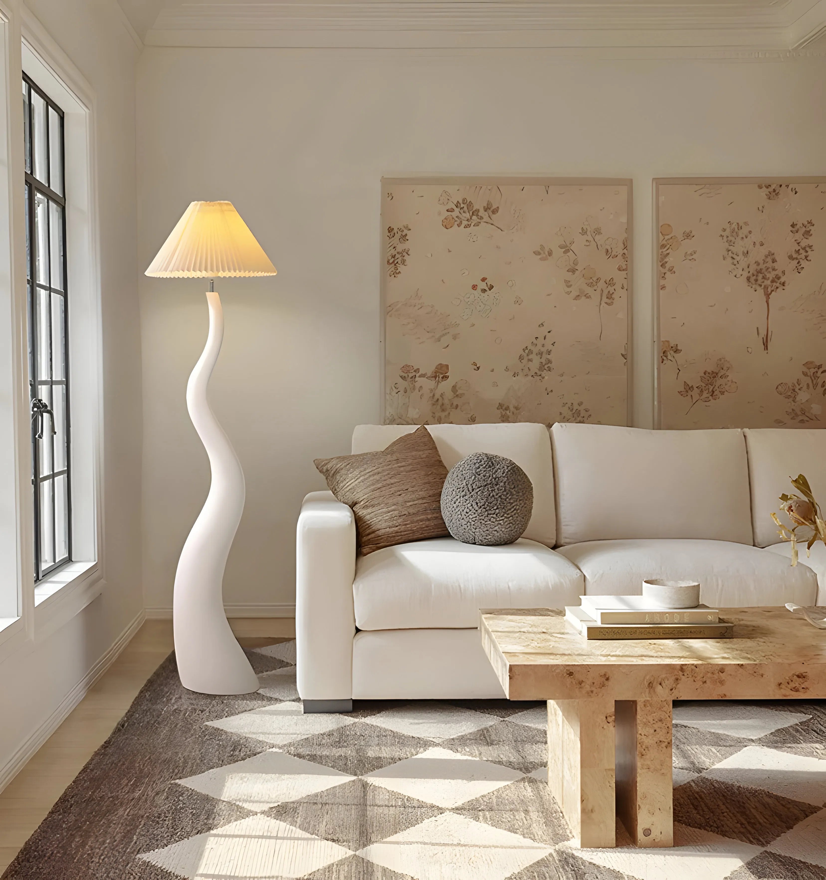 Twisted Pleated Floor Lamp - NexioPick