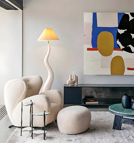 Twisted Pleated Floor Lamp - NexioPick