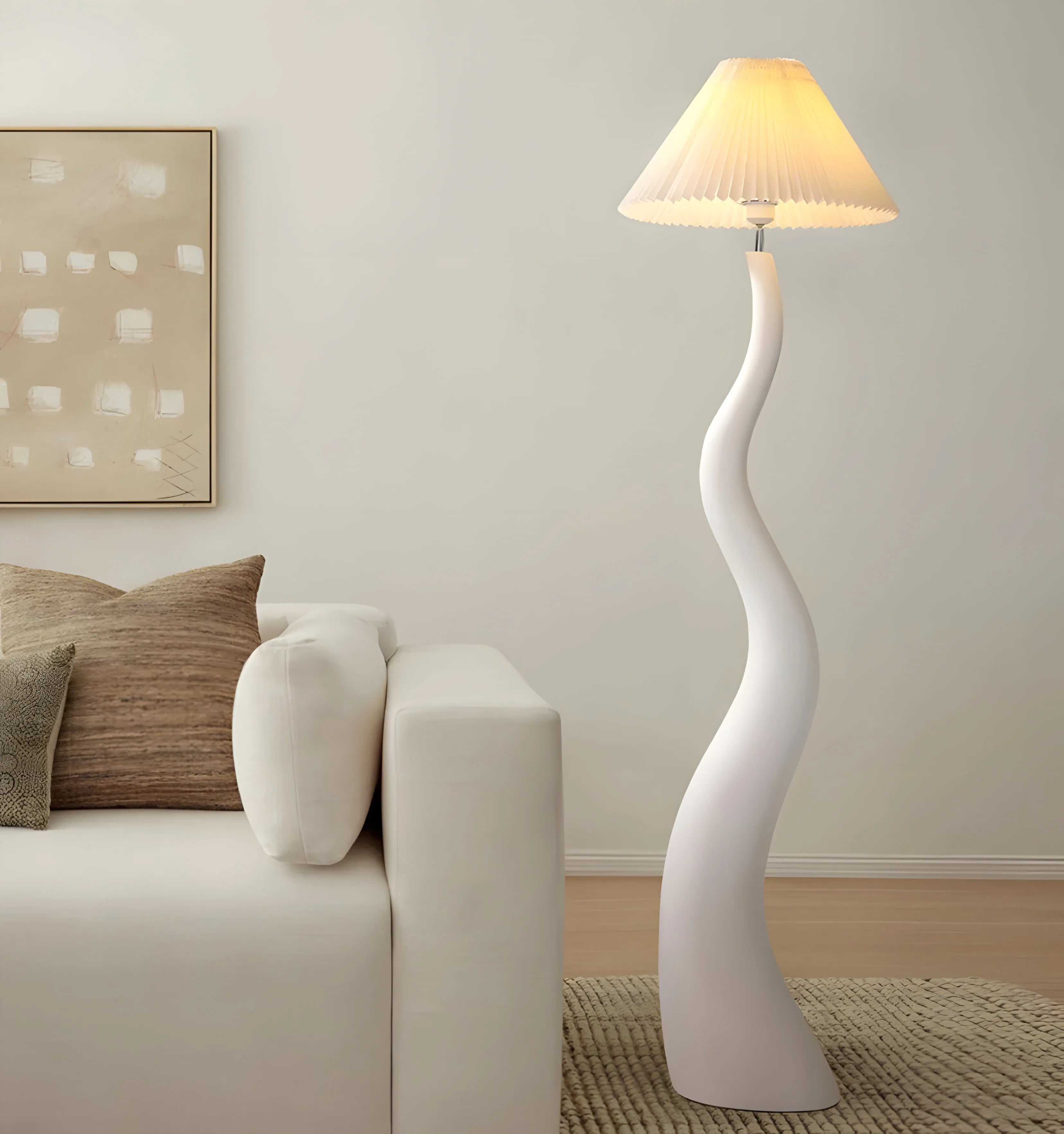 Twisted Pleated Floor Lamp - NexioPick