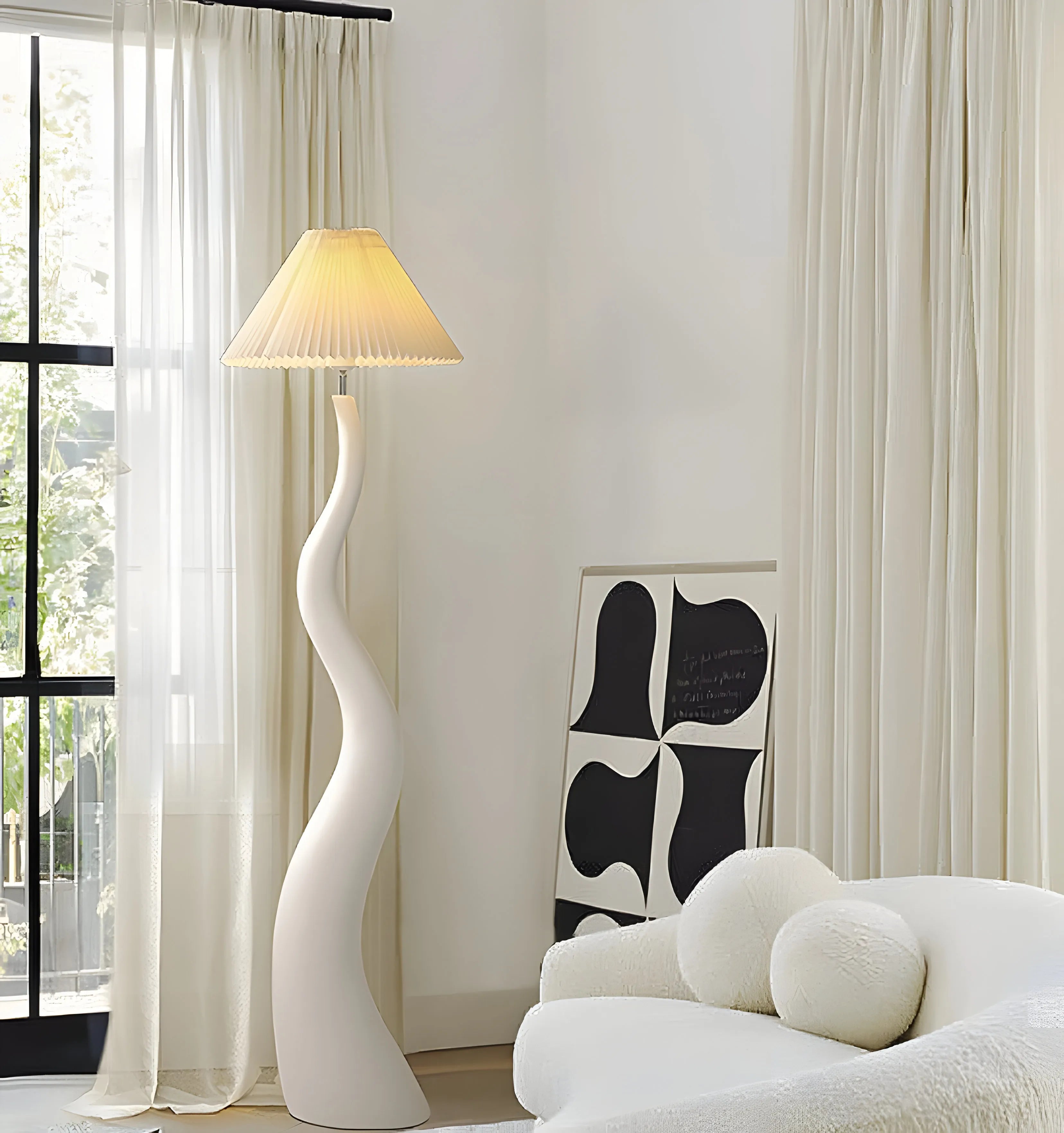 Twisted Pleated Floor Lamp - NexioPick