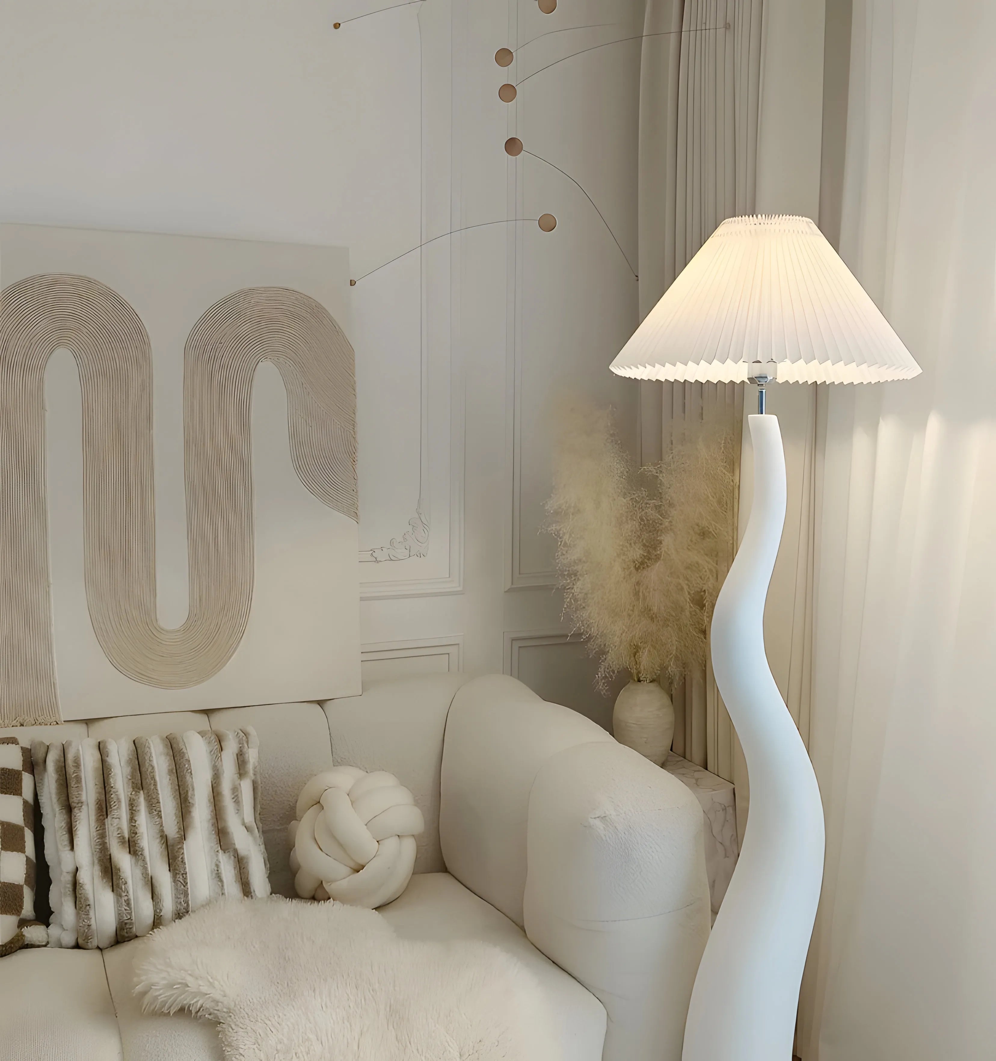 Twisted Pleated Floor Lamp - NexioPick