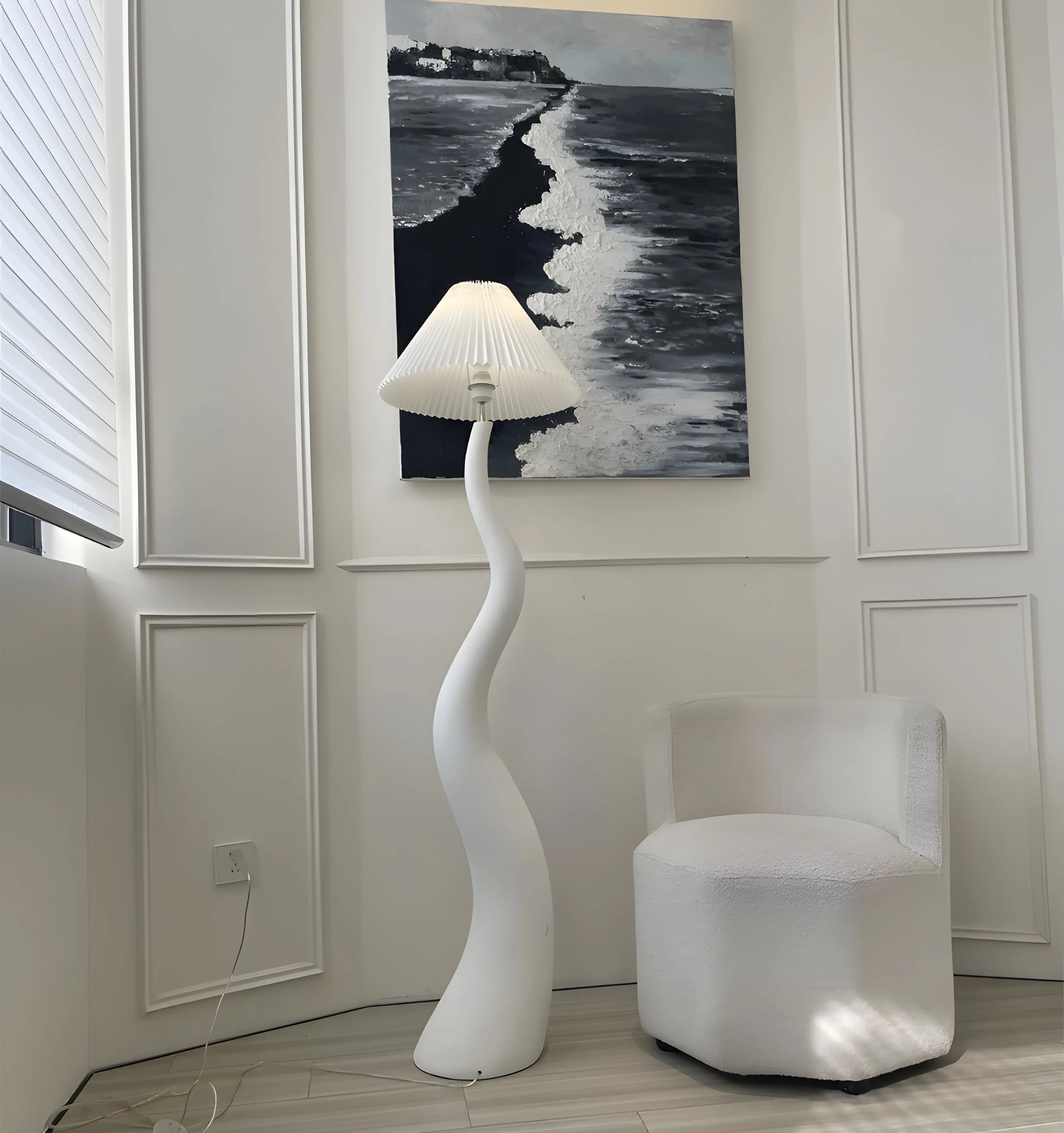 Twisted Pleated Floor Lamp - NexioPick