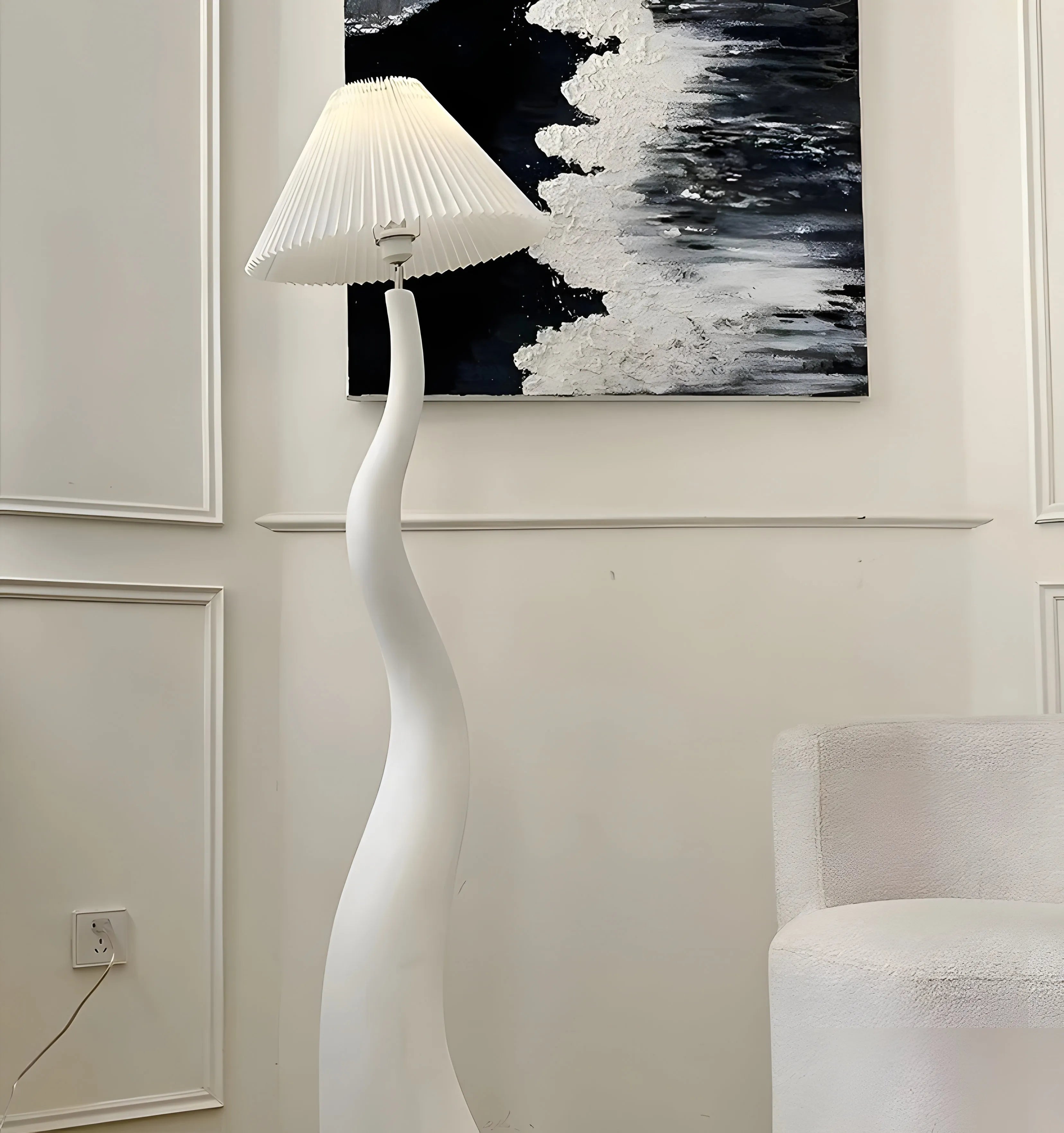 Twisted Pleated Floor Lamp - NexioPick