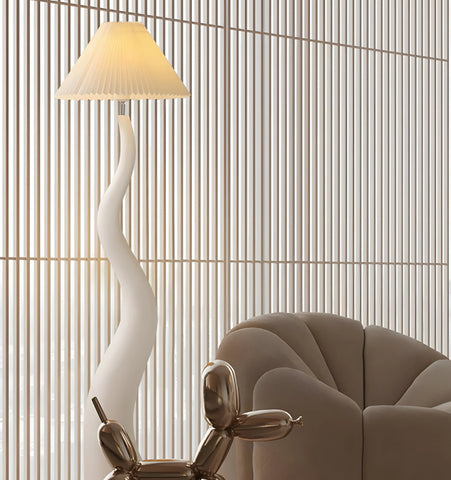 Twisted Pleated Floor Lamp - NexioPick
