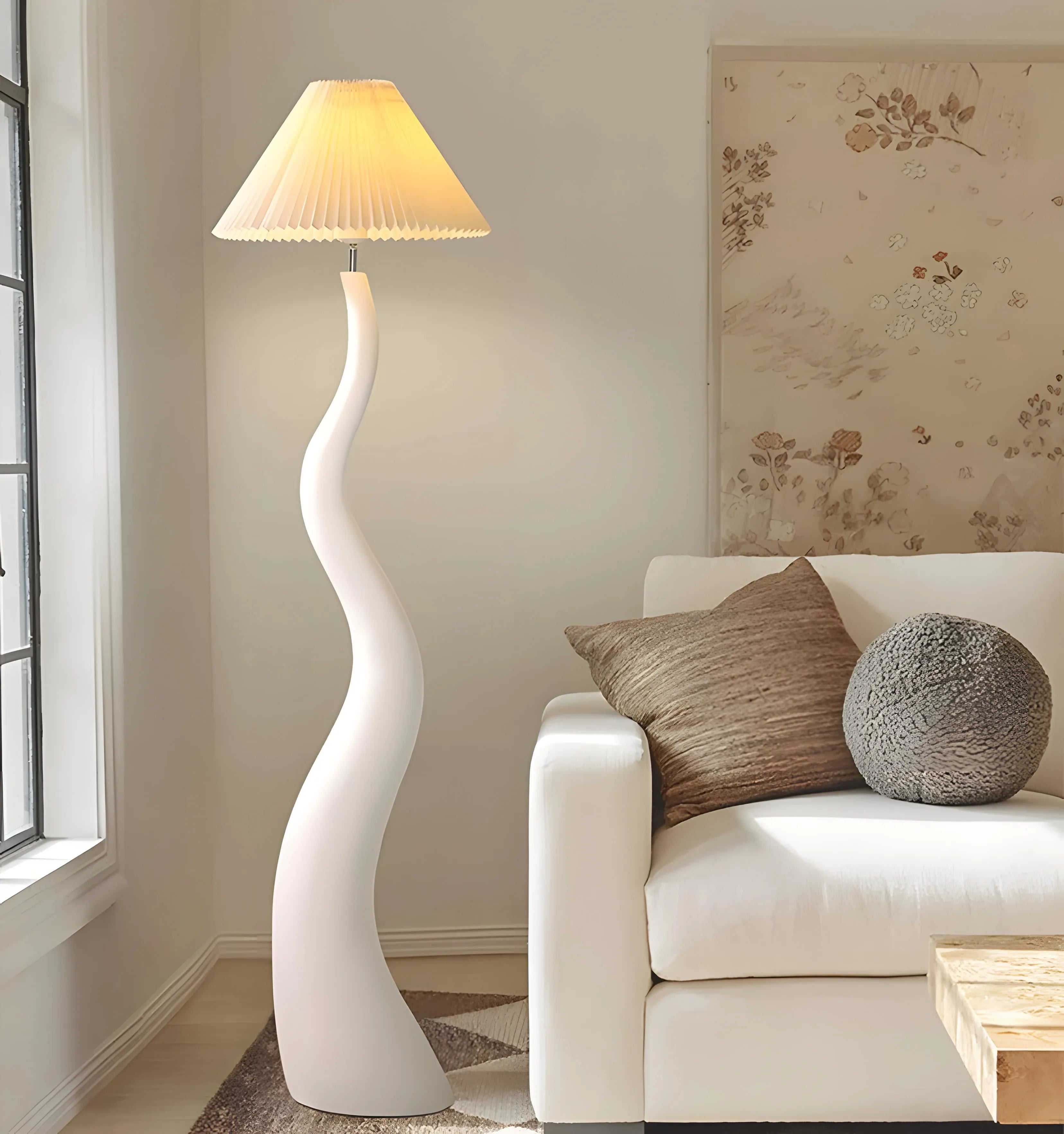 Twisted Pleated Floor Lamp - NexioPick