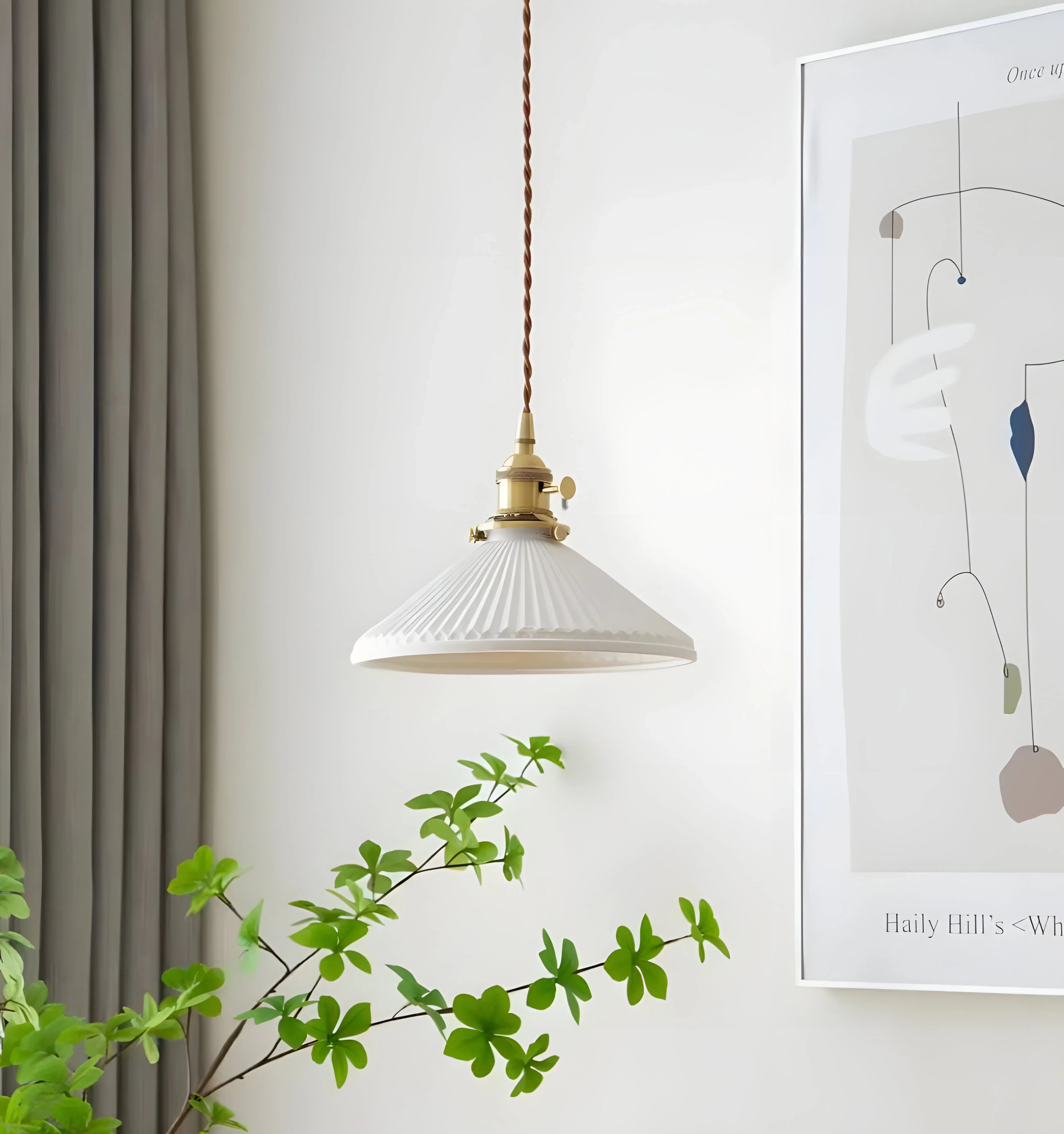 Ceramic Pleated Pendant - NexioPick