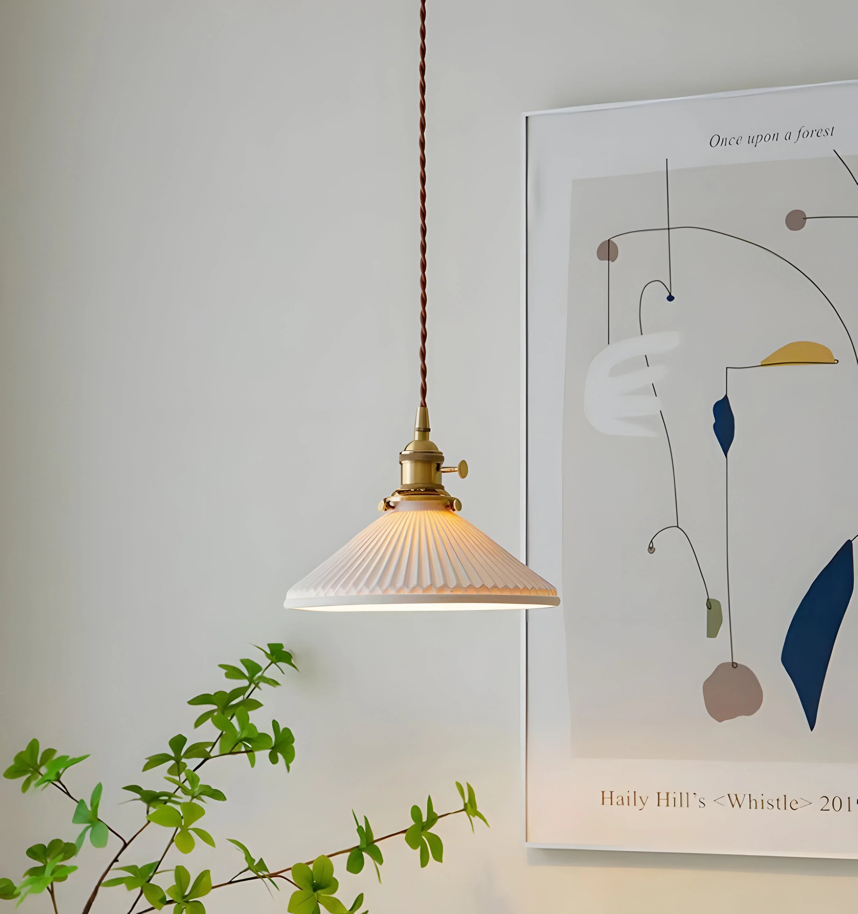 Ceramic Pleated Pendant - NexioPick