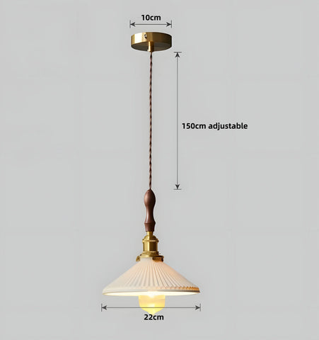 Ceramic Pleated Pendant - NexioPick