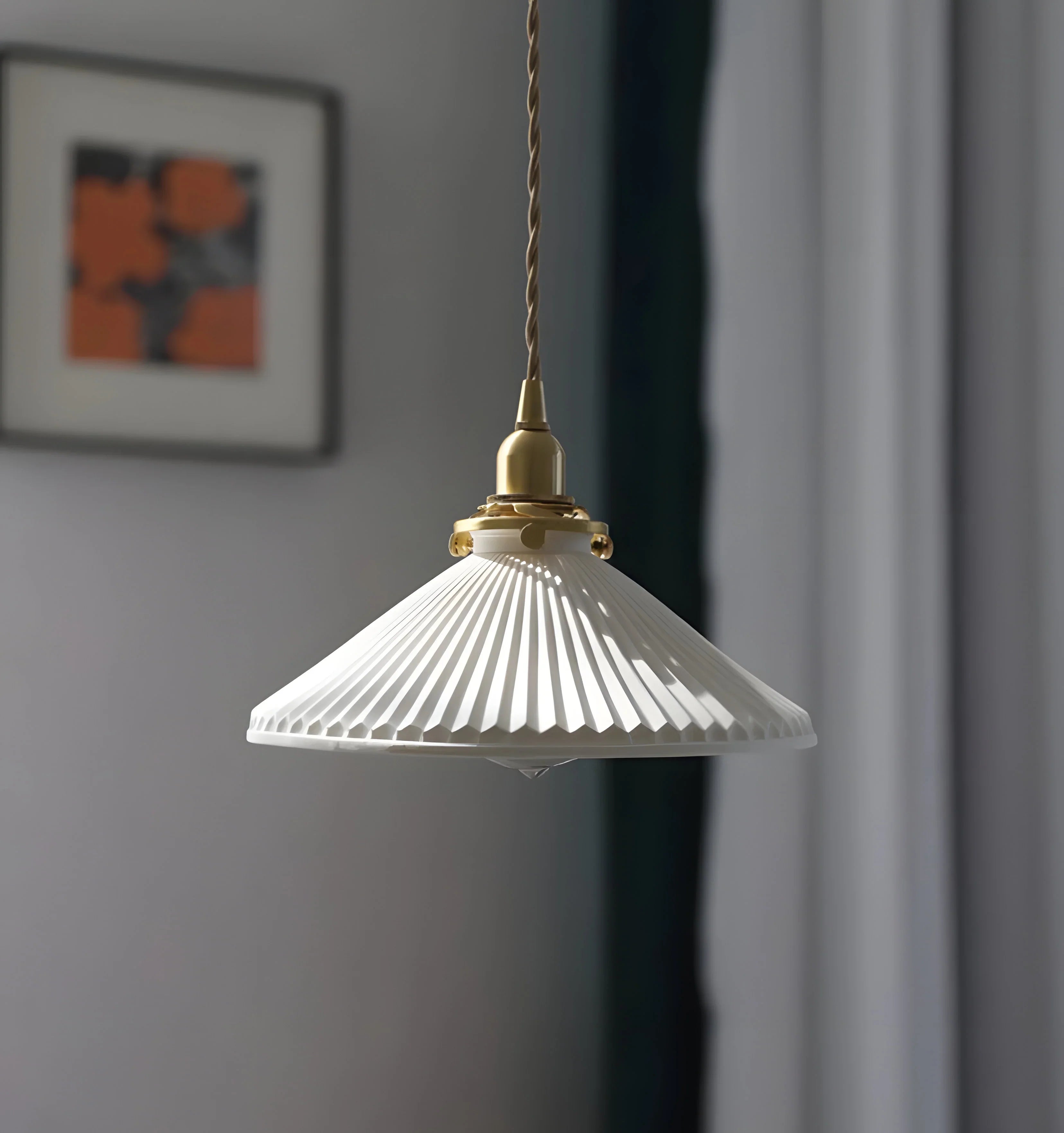 Ceramic Pleated Pendant - NexioPick