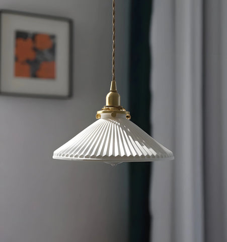 Ceramic Pleated Pendant - NexioPick