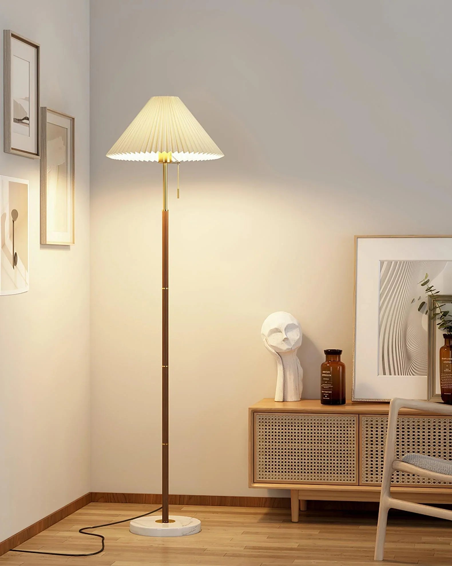 Vintage Pleated Floor Lamp - NexioPick