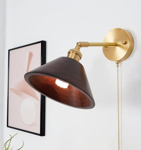 Vintage Wood Wall Lamp - NexioPick