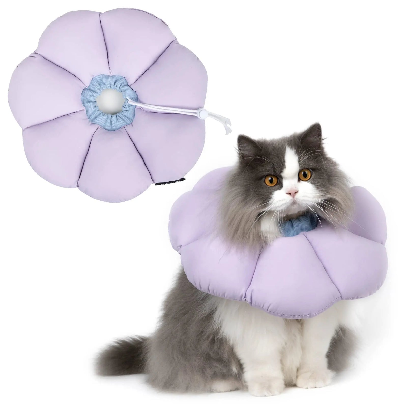 Waterproof Soft Cat Recovery Collar – Cute Flower Elizabethan Cone Alternative in 3 Sizes & 3 Colors