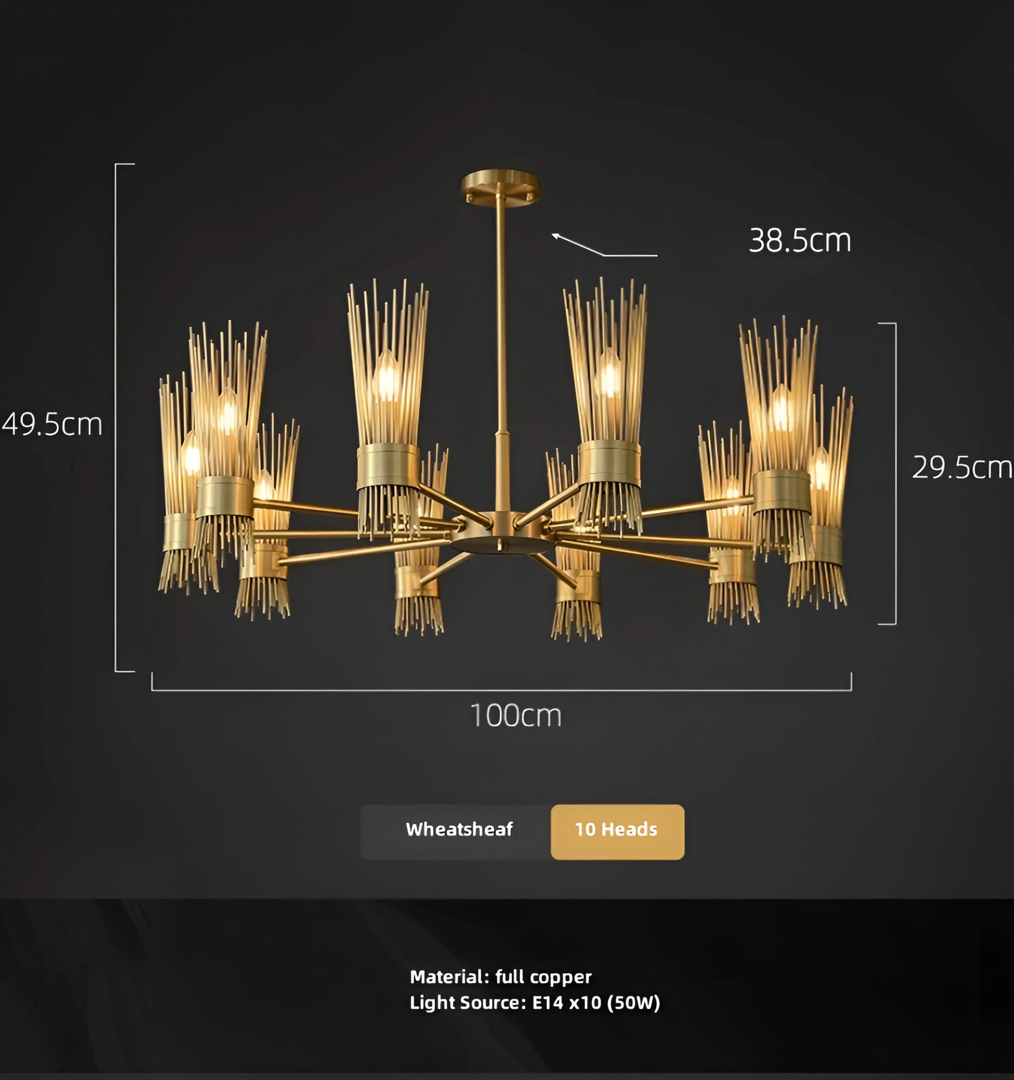Wheatsheaf Chandelier - NexioPick