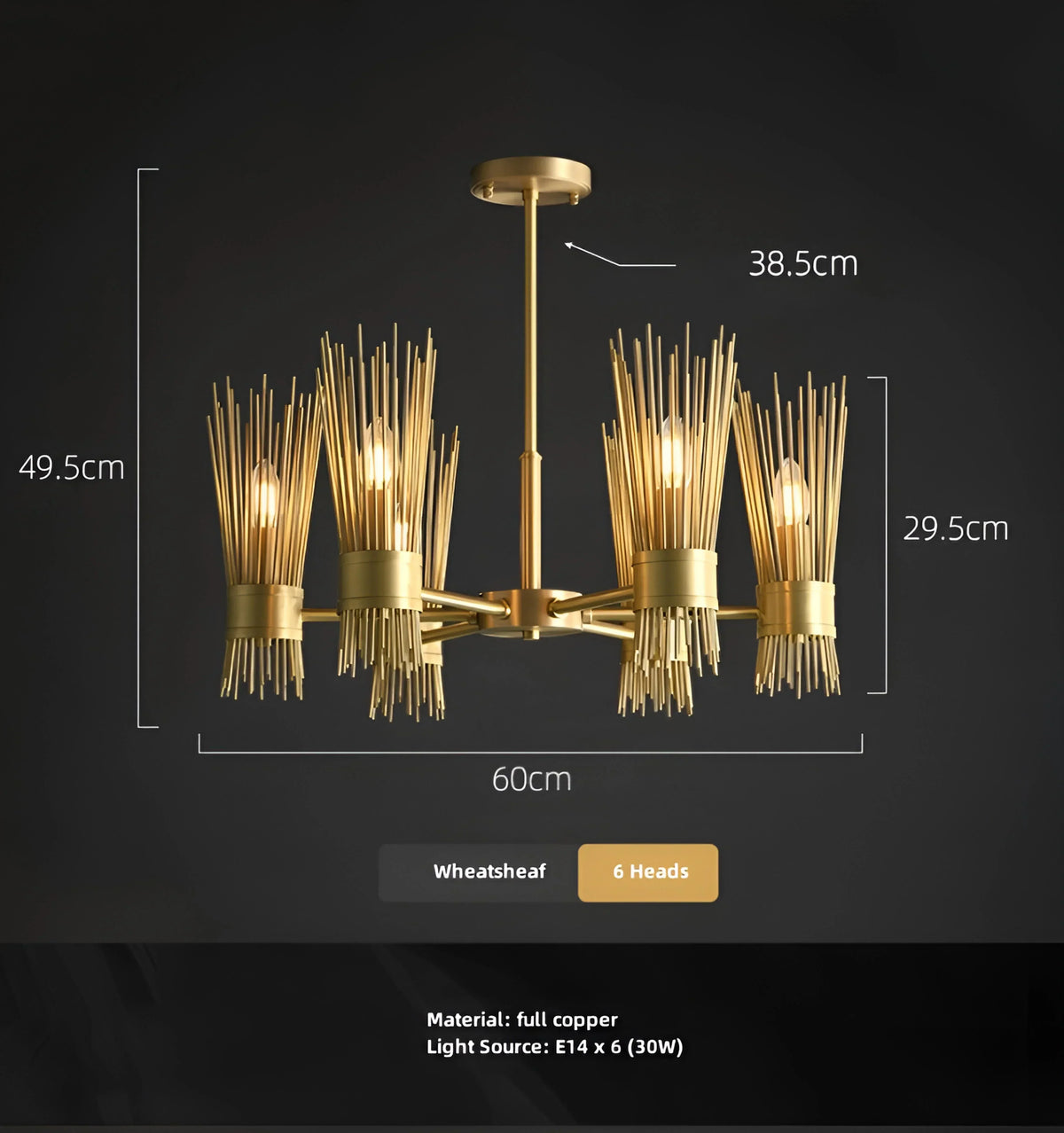 Wheatsheaf Chandelier - NexioPick