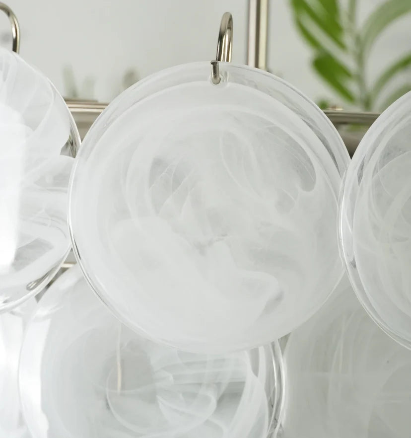 White Murano Disc Chandelier - NexioPick