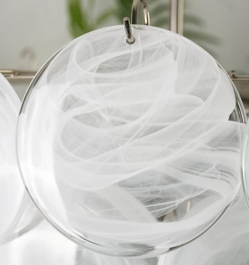 White Murano Disc Chandelier - NexioPick