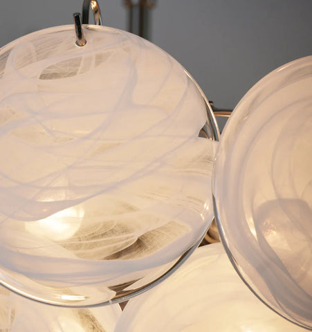 White Murano Disc Chandelier - NexioPick