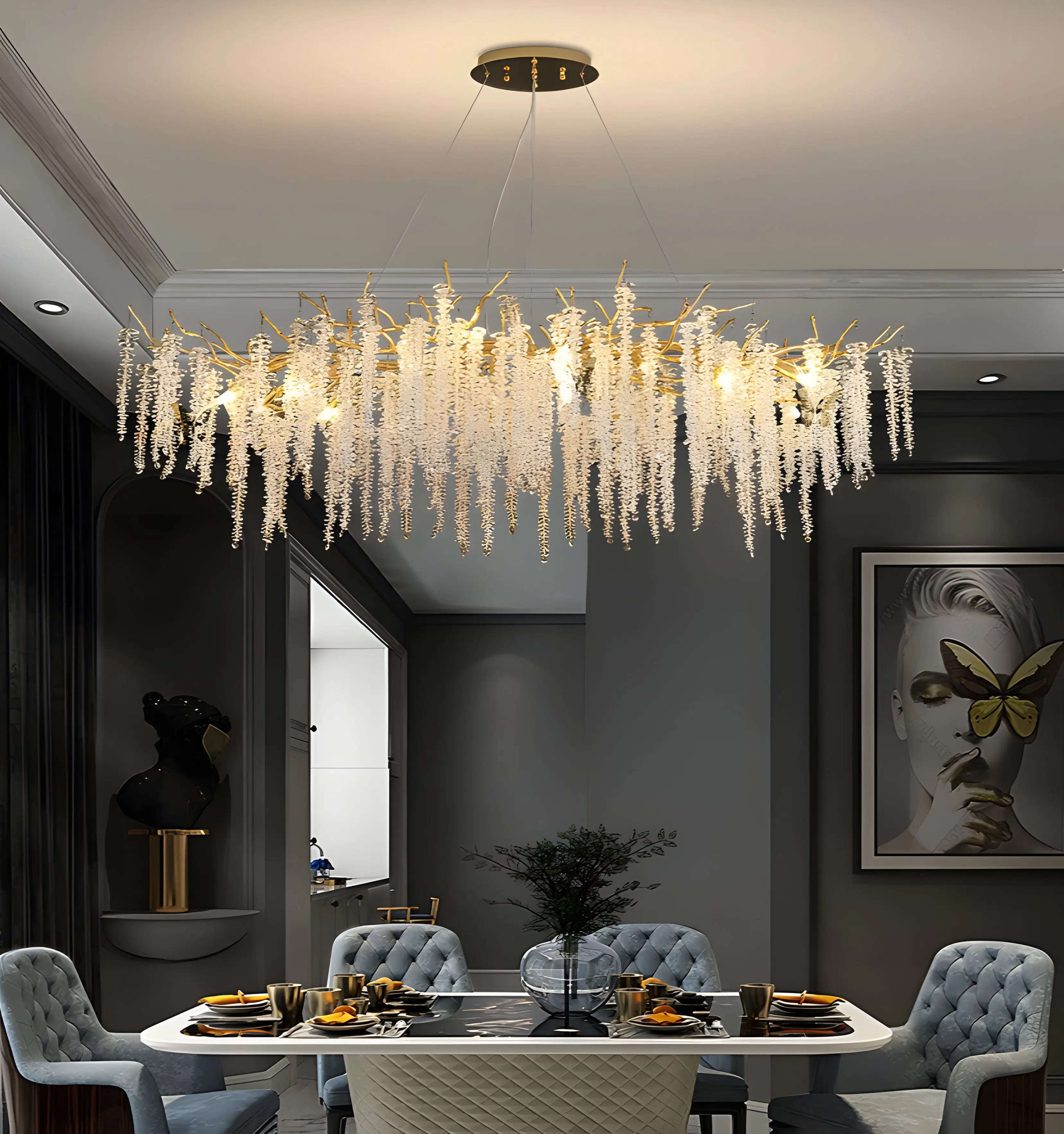 Wisteria Flower Crystal Chandelier - NexioPick