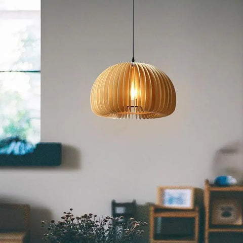 Wooden Pumpkin Pendant Light - NexioPick
