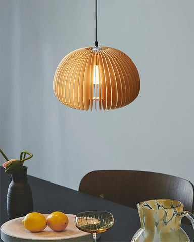 Wooden Pumpkin Pendant Light - NexioPick