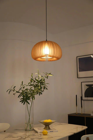 Wooden Pumpkin Pendant Light - NexioPick