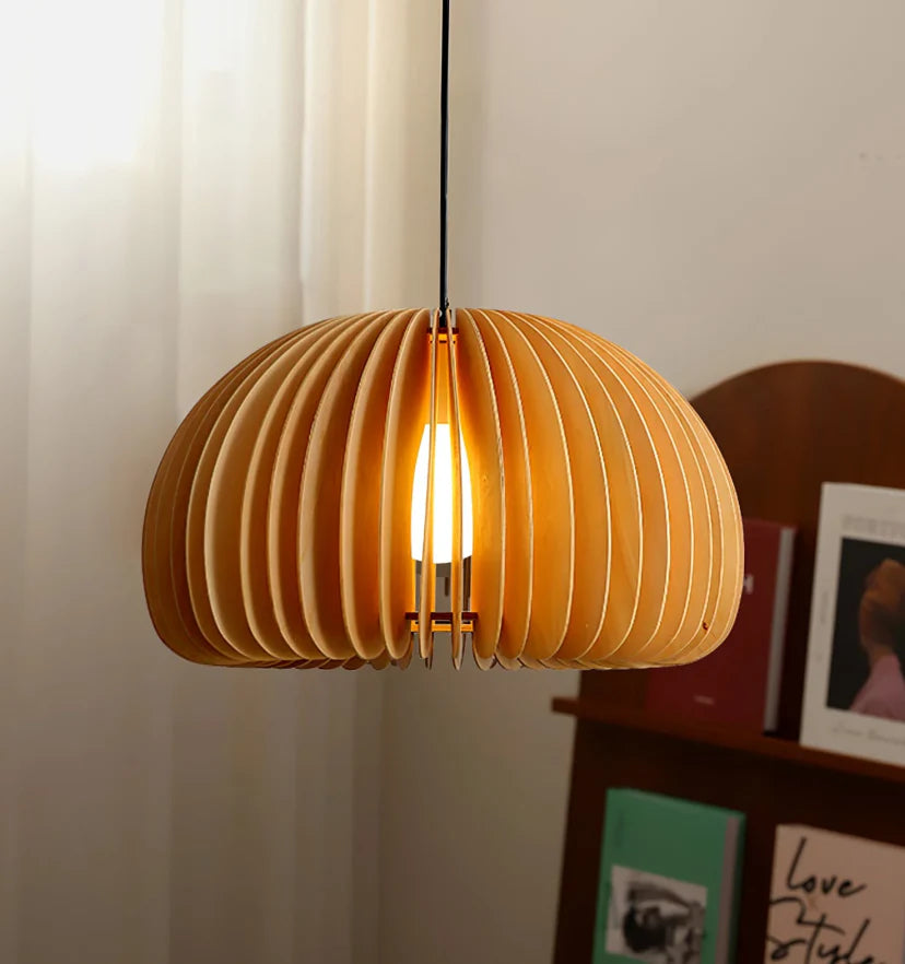 Wooden Pumpkin Pendant Light - NexioPick