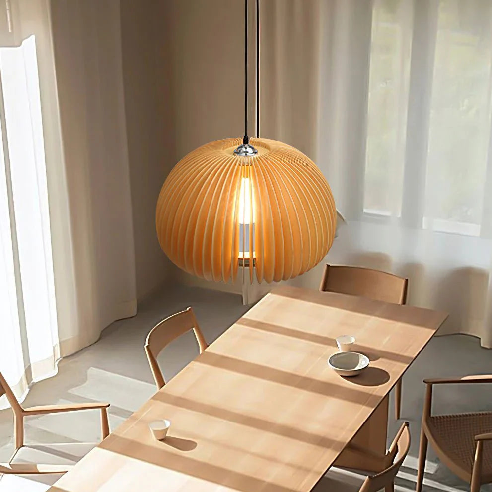 Wooden Pumpkin Pendant Light - NexioPick