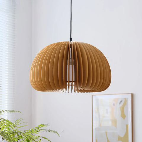 Wooden Pumpkin Pendant Light - NexioPick