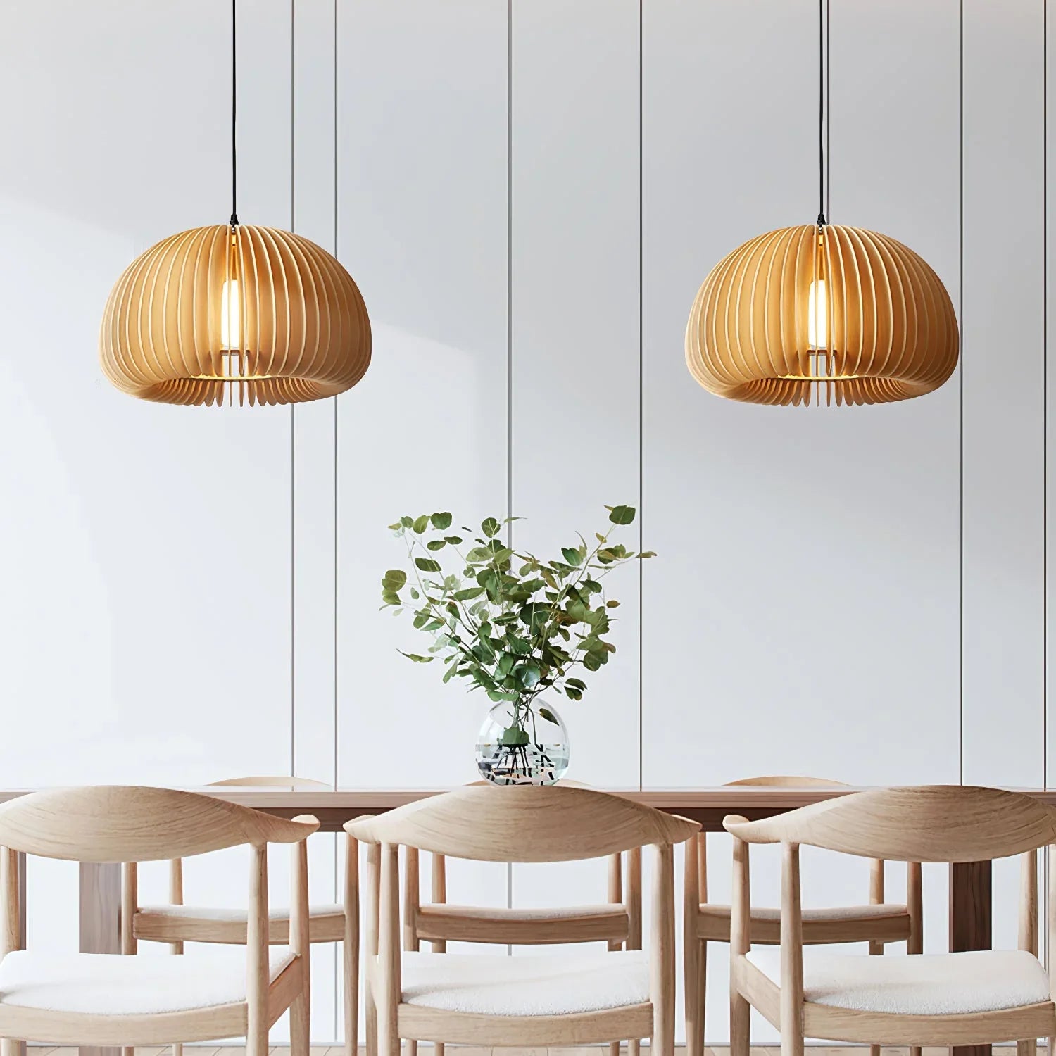 Wooden Pumpkin Pendant Light - NexioPick