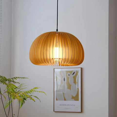 Wooden Pumpkin Pendant Light - NexioPick