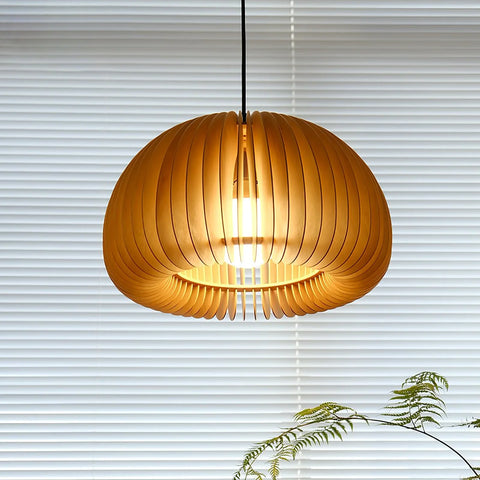 Wooden Pumpkin Pendant Light - NexioPick