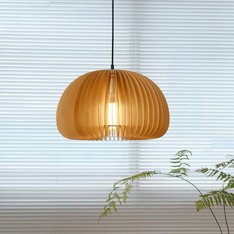 Wooden Pumpkin Pendant Light - NexioPick