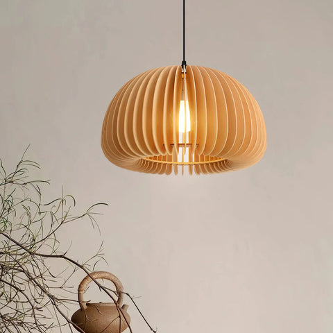 Wooden Pumpkin Pendant Light - NexioPick