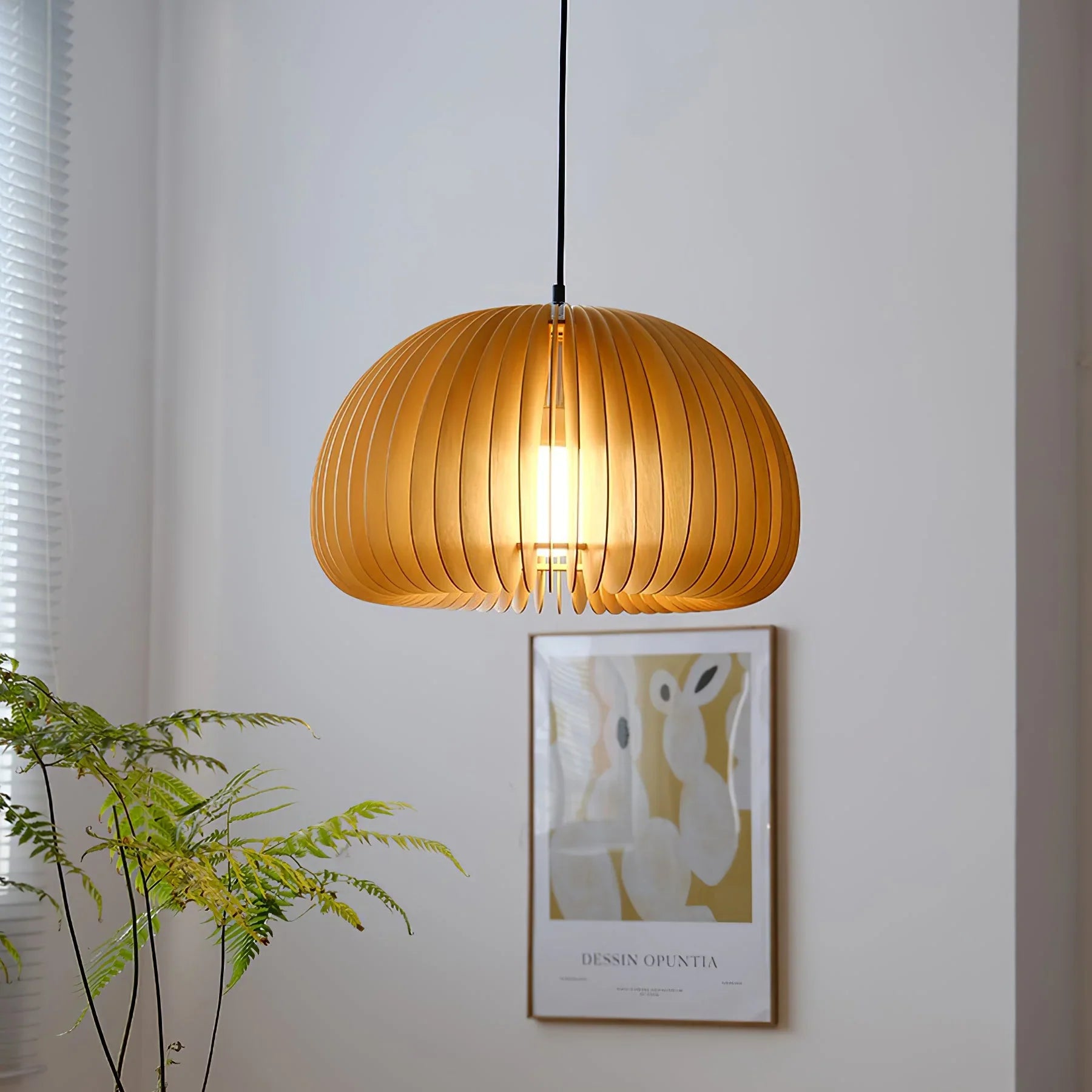 Wooden Pumpkin Pendant Light - NexioPick