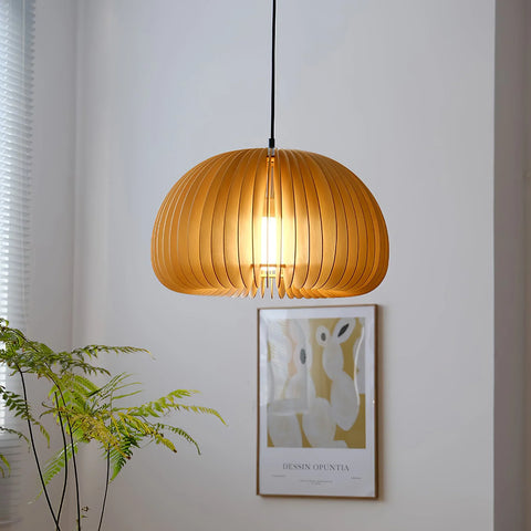 Wooden Pumpkin Pendant Light - NexioPick