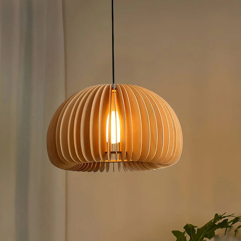 Wooden Pumpkin Pendant Light - NexioPick