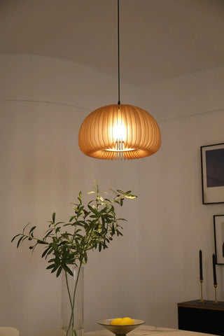 Wooden Pumpkin Pendant Light - NexioPick