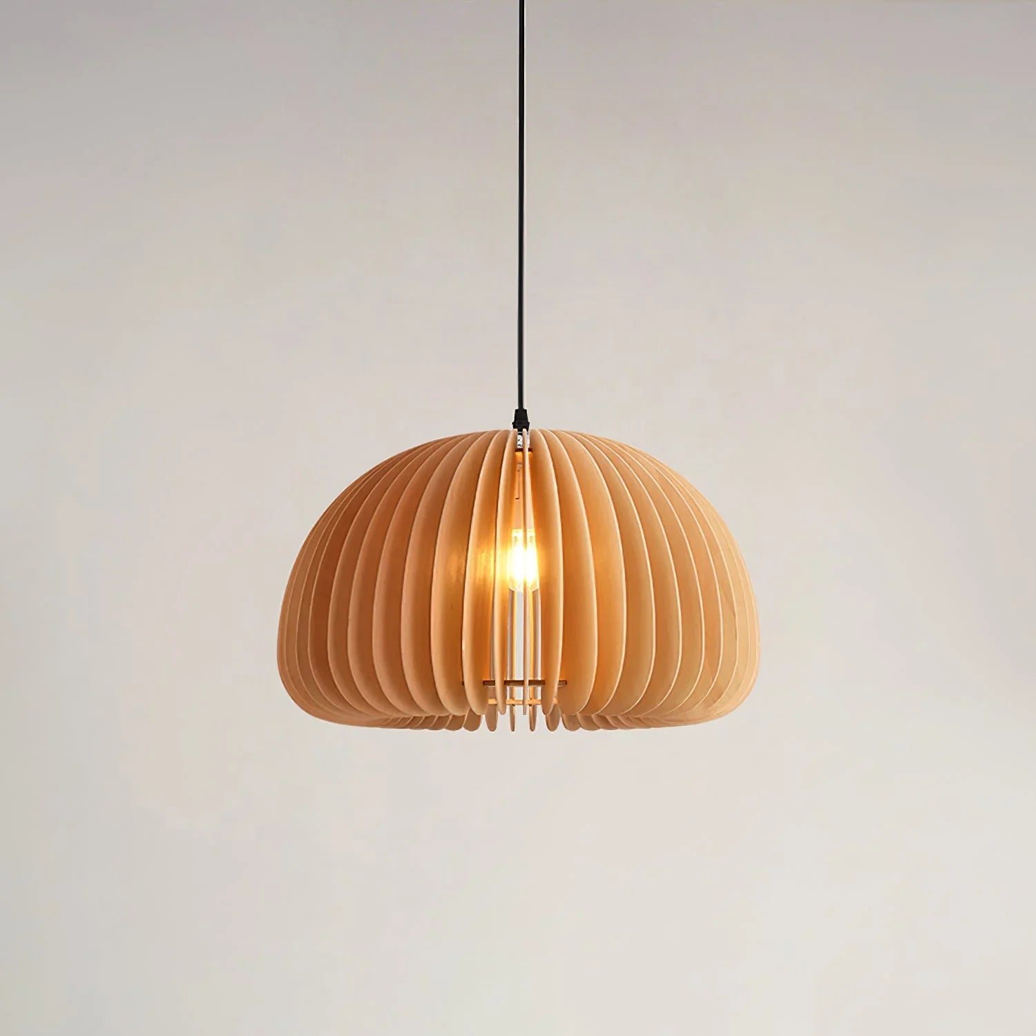 Wooden Pumpkin Pendant Light - NexioPick