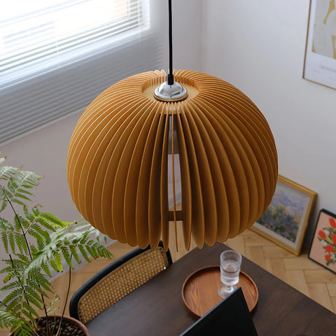 Wooden Pumpkin Pendant Light - NexioPick