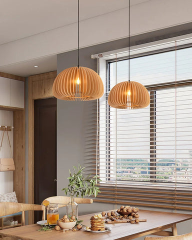 Wooden Pumpkin Pendant Light - NexioPick